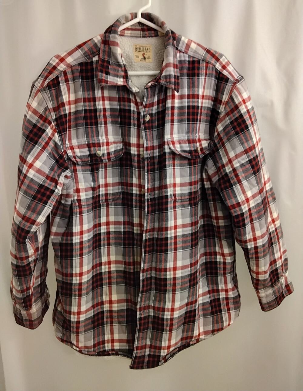 Red Head Brand Co. Sherpa-lined Flannel Shirt, size L